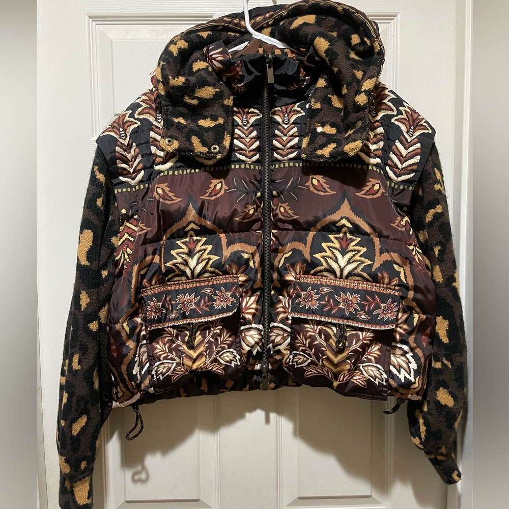 Farm Rio Brown Winter Ainika Puffer Jacket